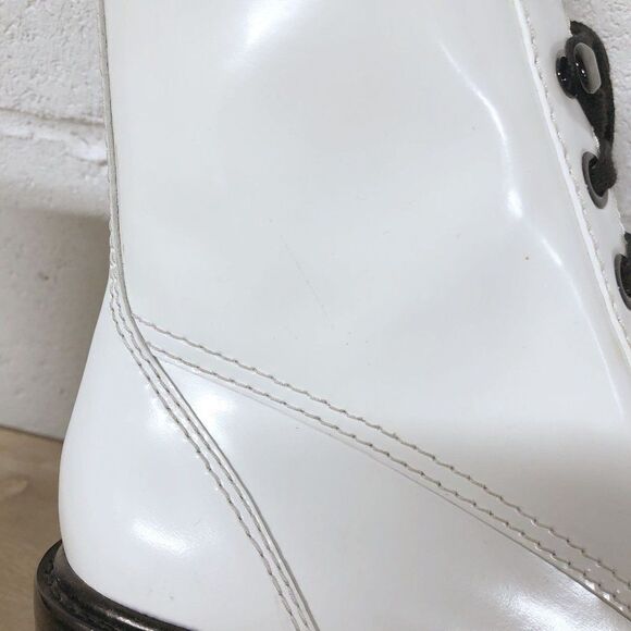 Womens Marc Jacobs White Ryder Lace Up White Boot Size 35 US 5 - Picture 8 of 13